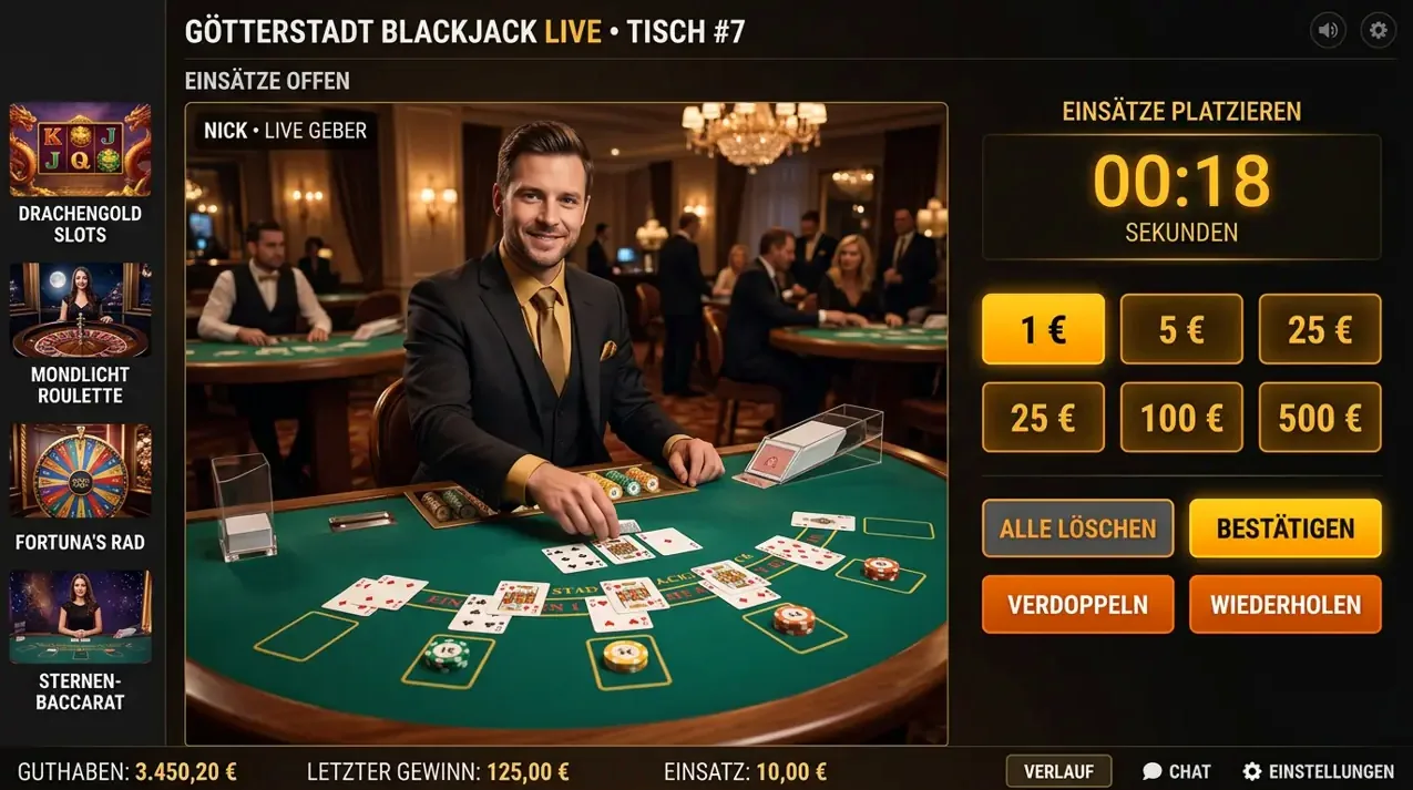 Hashlucky: Live-Casino